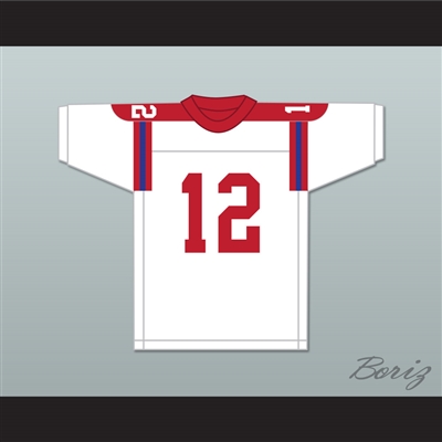 Terry Bradshaw 12 Woodlawn High School Knights White Football Jersey 1