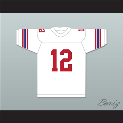 Terry Bradshaw 12 Woodlawn High School Knights White Football Jersey 3