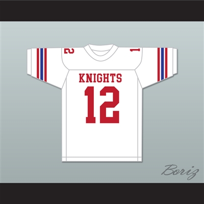 Terry Bradshaw 12 Woodlawn High School Knights White Football Jersey 4
