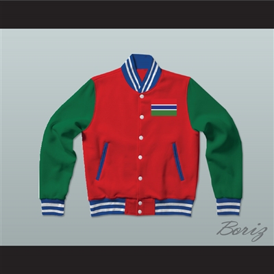 The Gambia Varsity Letterman Jacket-Style Sweatshirt