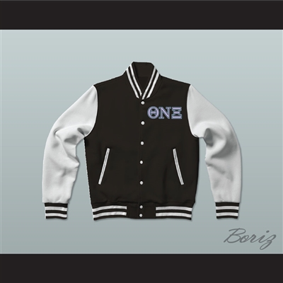 Theta Nu Xi Sorority Varsity Letterman Jacket-Style Sweatshirt