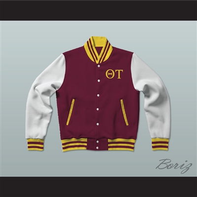 Theta Tau Fraternity Varsity Letterman Jacket-Style Sweatshirt