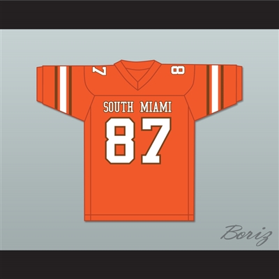 Derrick Thomas 87 South Miami Senior High School Cobras Orange Football Jersey 2