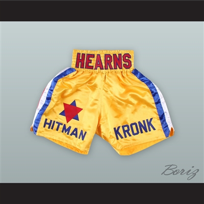 Thomas 'The Hitman' Hearns Kronk Star Yellow Boxing Shorts