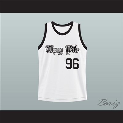 Thug Life 2Pac Shakur White Basketball Jersey