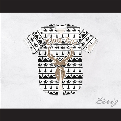 Thug Life Christmas Deer Baseball Jersey Design 1