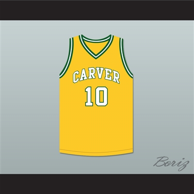 Tim Hardaway 10 Carver Military Academy Challengers Yellow Gold Basketball Jersey 1
