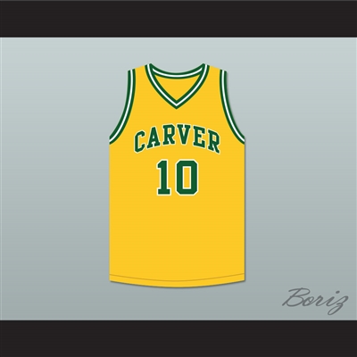 Tim Hardaway 10 Carver Military Academy Challengers Yellow Gold Basketball Jersey 2