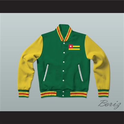 Togo Varsity Letterman Jacket-Style Sweatshirt