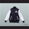 Tokyo Yakult Swallows Navy Blue Wool and White Lab Leather Varsity Letterman Jacket