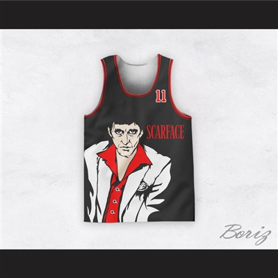 Tony Montana 11 Scarface Black Basketball Jersey