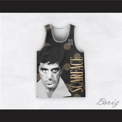 Tony Montana 11 Scarface Italian Style Basketball Jersey