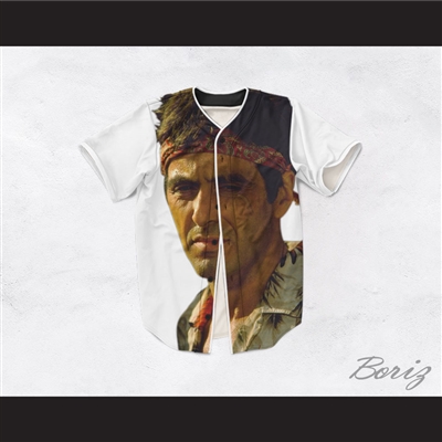 Tony Montana Scarface 20 White Baseball Jersey