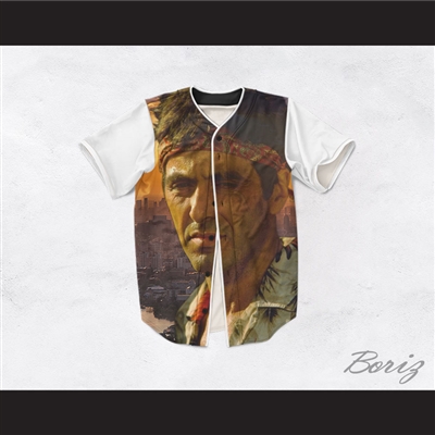 Tony Montana Scarface 20 Cityscape Baseball Jersey