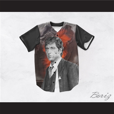 Tony Montana Scarface 45 Smoke Baseball Jersey