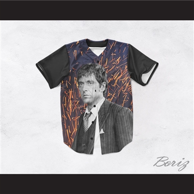 Tony Montana Scarface 45 Sparks Baseball Jersey