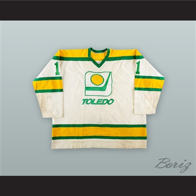 Tony Piroski 1 Toledo Goaldiggers White Hockey Jersey