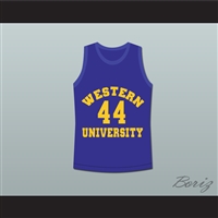 Anthony C Hall Tony the Point Shaver 44 Western University Dolphins Blue Basketball Jersey Blue Chips