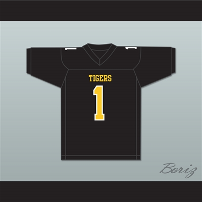 Travis Kelce 1 Cleveland Heights High School Tigers Black Football Jersey 1