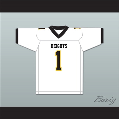 Travis Kelce 1 Cleveland Heights High School Tigers White Football Jersey 1