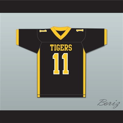 Travis Kelce 11 Cleveland Heights High School Tigers Black Football Jersey 1