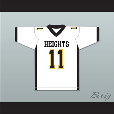 Travis Kelce 11 Cleveland Heights High School Tigers White Football Jersey 1