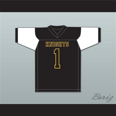 Trevon Diggs 1 The Avalon School Black Knights Black Football Jersey 3
