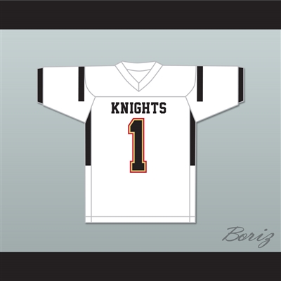 Trevon Diggs 1 The Avalon School Black Knights White Football Jersey 3