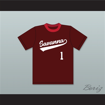 Trevor Hoffman 1 Savanna High School Rebels Maroon Baseball Jersey 2