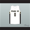 Trevor Keels 0 Paul VI Catholic High School Panthers White Basketball Jersey 1