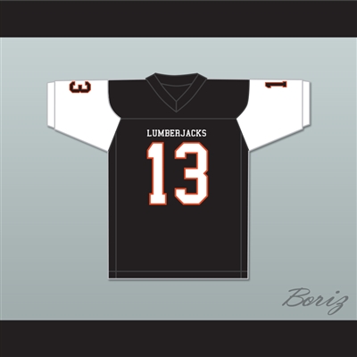 Treylon Burks 13 Warren High School Lumberjacks Black Football Jersey 1