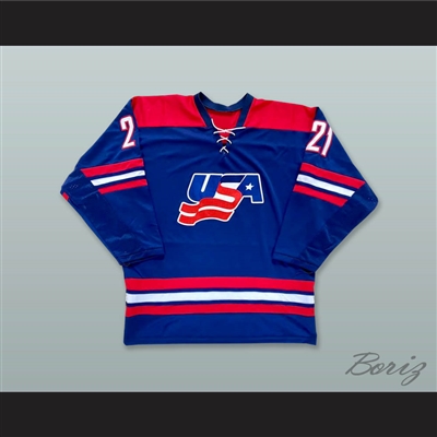 Trocheck 21 USA Blue Hockey Jersey