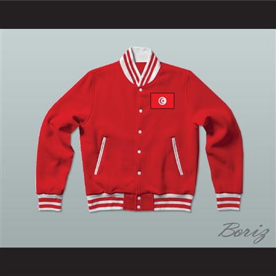 Tunisia Varsity Letterman Jacket-Style Sweatshirt