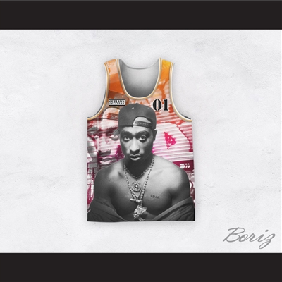 Tupac Shakur 01 Outlaws Advisory Street Style Basketball Jersey