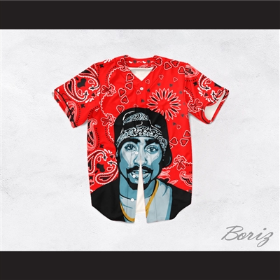 Tupac Shakur 05 Makaveli Baseball Jersey Design 3