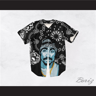 Tupac Shakur 05 Makaveli Baseball Jersey Design 4