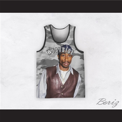 Tupac Shakur 1 Westside Camouflage Basketball Jersey Design 1
