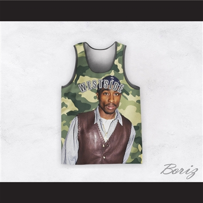 Tupac Shakur 1 Westside Camouflage Basketball Jersey Design 3