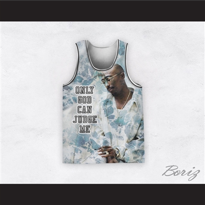 Tupac Shakur 12 Only God Can Judge Me Ocean Basketball Jersey
