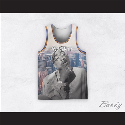 Tupac Shakur 12 Respect Cityscape Basketball Jersey