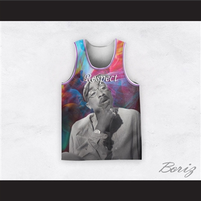 Tupac Shakur 12 Respect Multicolored Basketball Jersey