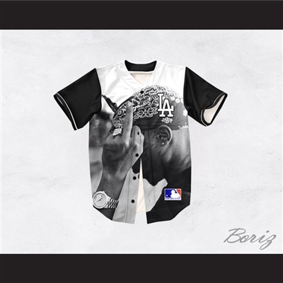 Tupac Shakur 13 Los Angeles Black Sleeve Baseball Jersey