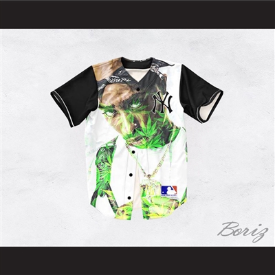 Tupac Shakur 13 New York Cannabis Baseball Jersey