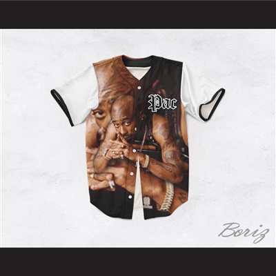 Tupac Shakur 16 Tribute White Sleeves Baseball Jersey