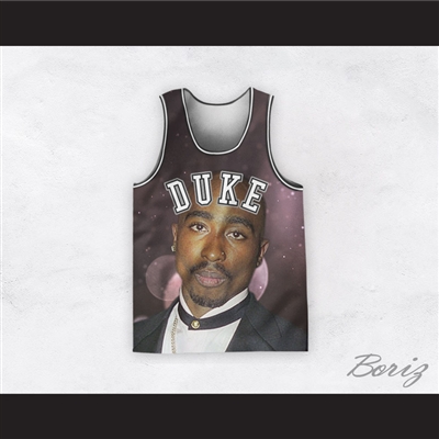 Tupac Shakur 6 Duke Basketball Jersey Design 1