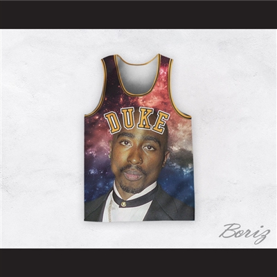 Tupac Shakur 6 Duke Basketball Jersey Design 2