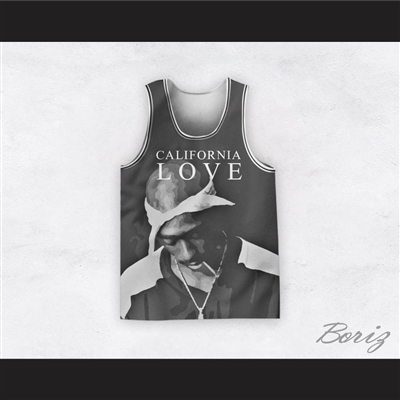 Tupac Shakur 8 California Love Basketball Jersey