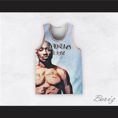 Tupac Shakur 8 Thug Life Basketball Jersey