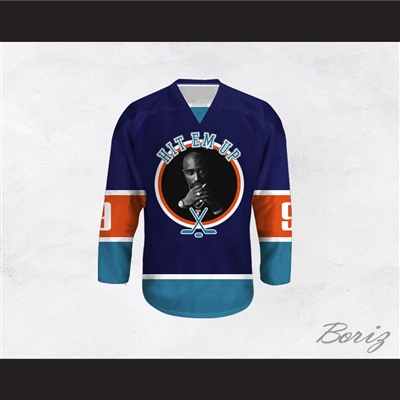 Tupac Shakur 9 Hit Em Up Hockey Jersey Design 5