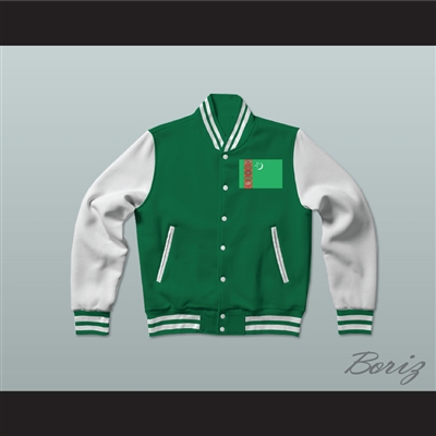Turkmenistan Varsity Letterman Jacket-Style Sweatshirt